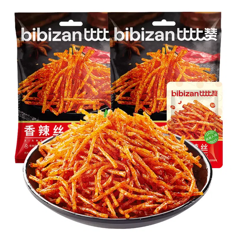 Bibizan spicy silk recalls the taste of spicy snacks in childhood, 18g*1 pack 18 g
