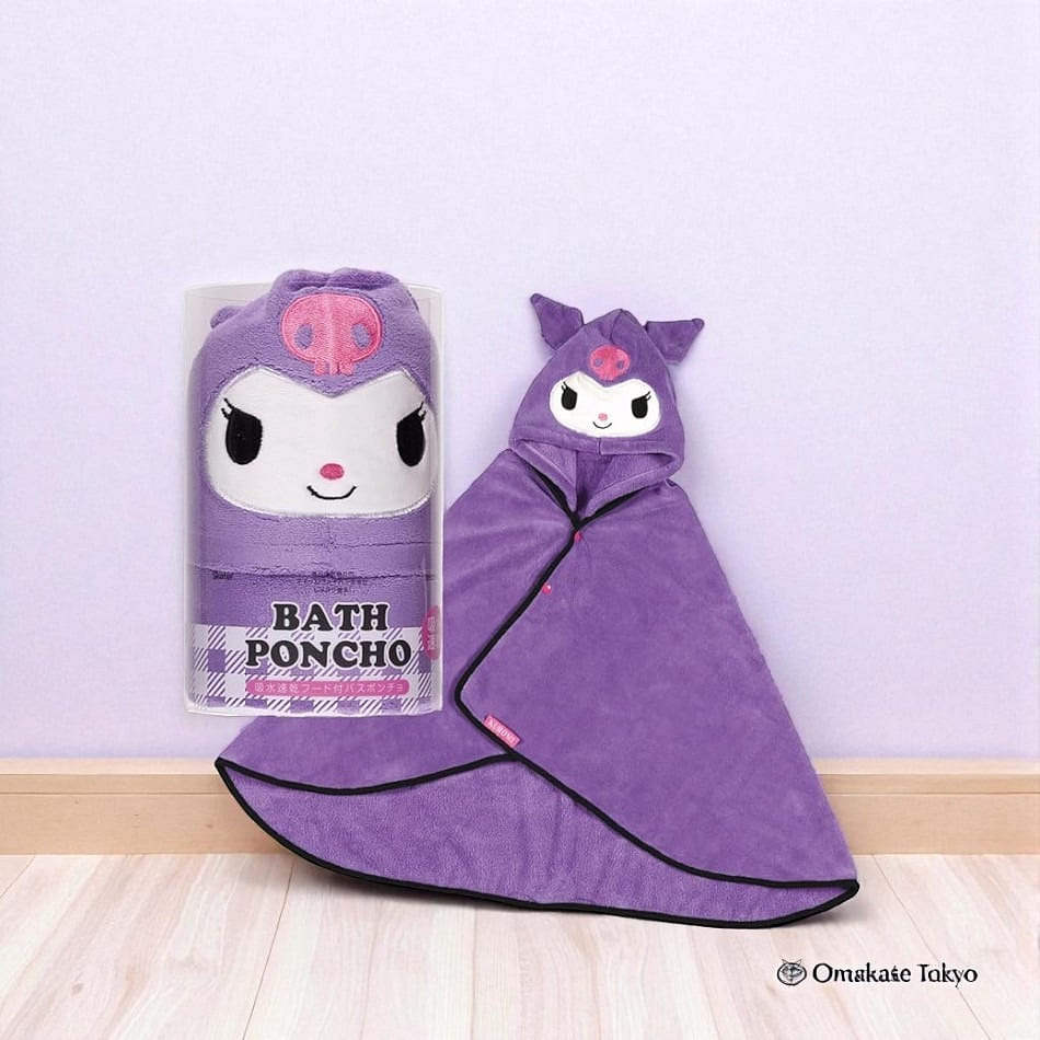 Skater Sanrio Hooded Bath Poncho Towel Kuromi 300 g