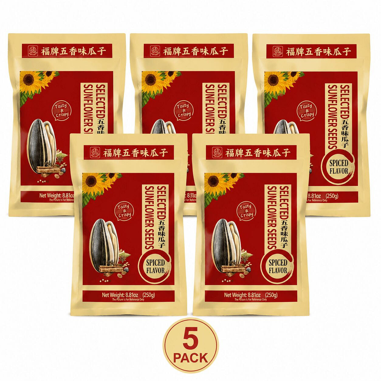 FORTUNE Sunflower Seed Spicy 5 Pack 1 each