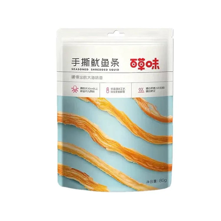 Bai Cao Wei Shredded Squid Strips 80g 80 g