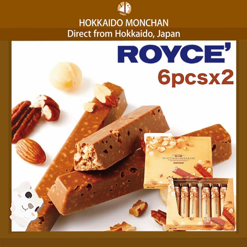 ROYCE Nutty Bar Chocolate 12pcs (6x2) 1 each