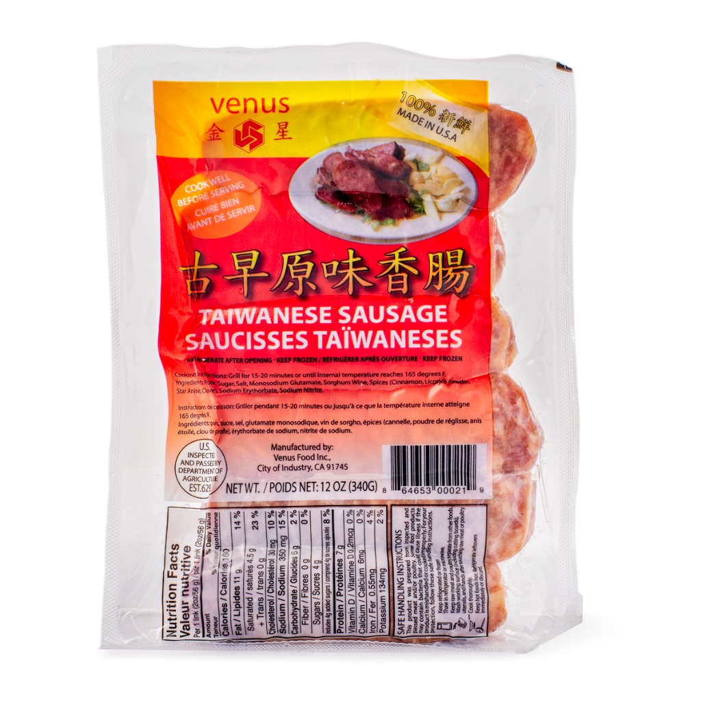 Venus Taiwanese Sausage, Frozen 12 oz