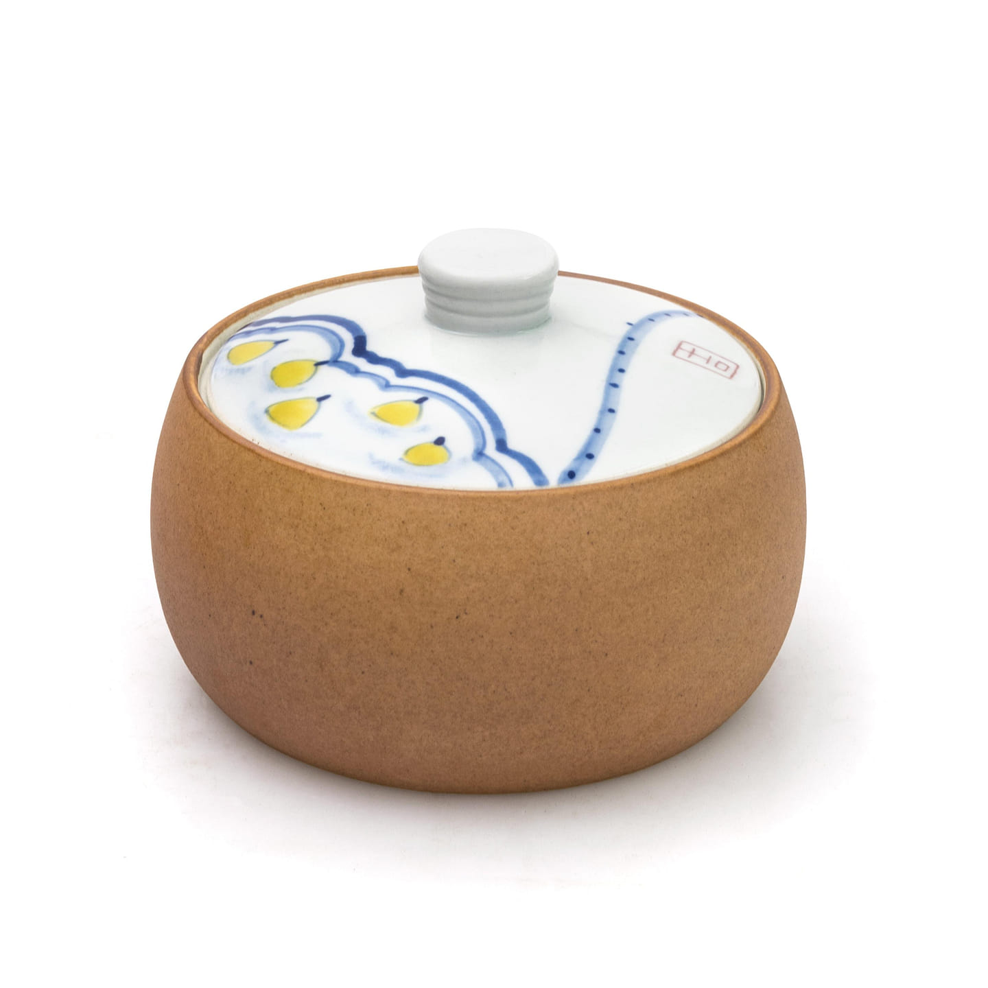 NESTLADY Japanese Blue Ceramic Stew Cup With Lid 1 count
