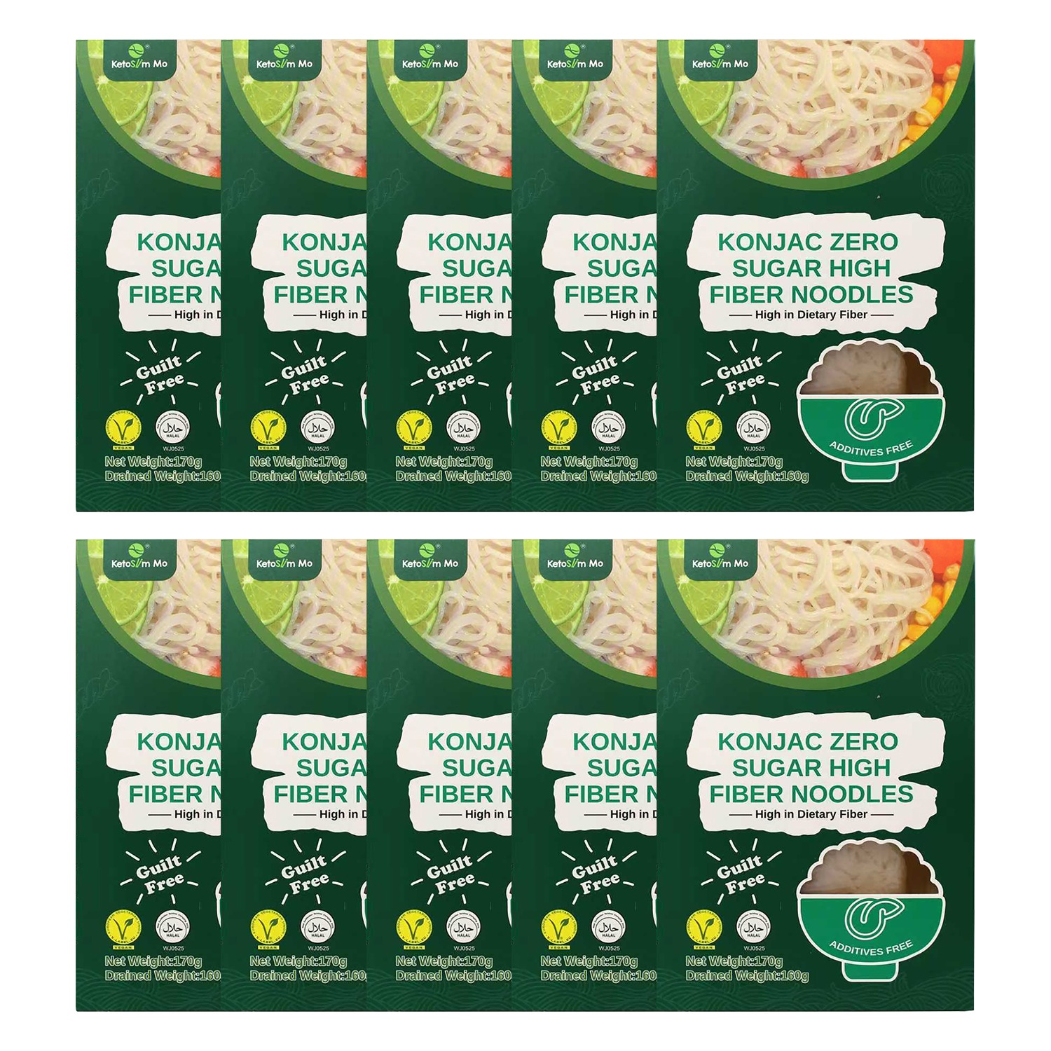 Konjac Zero Sugar High Fiber Noodles 10 pack 170 g*10 pack
