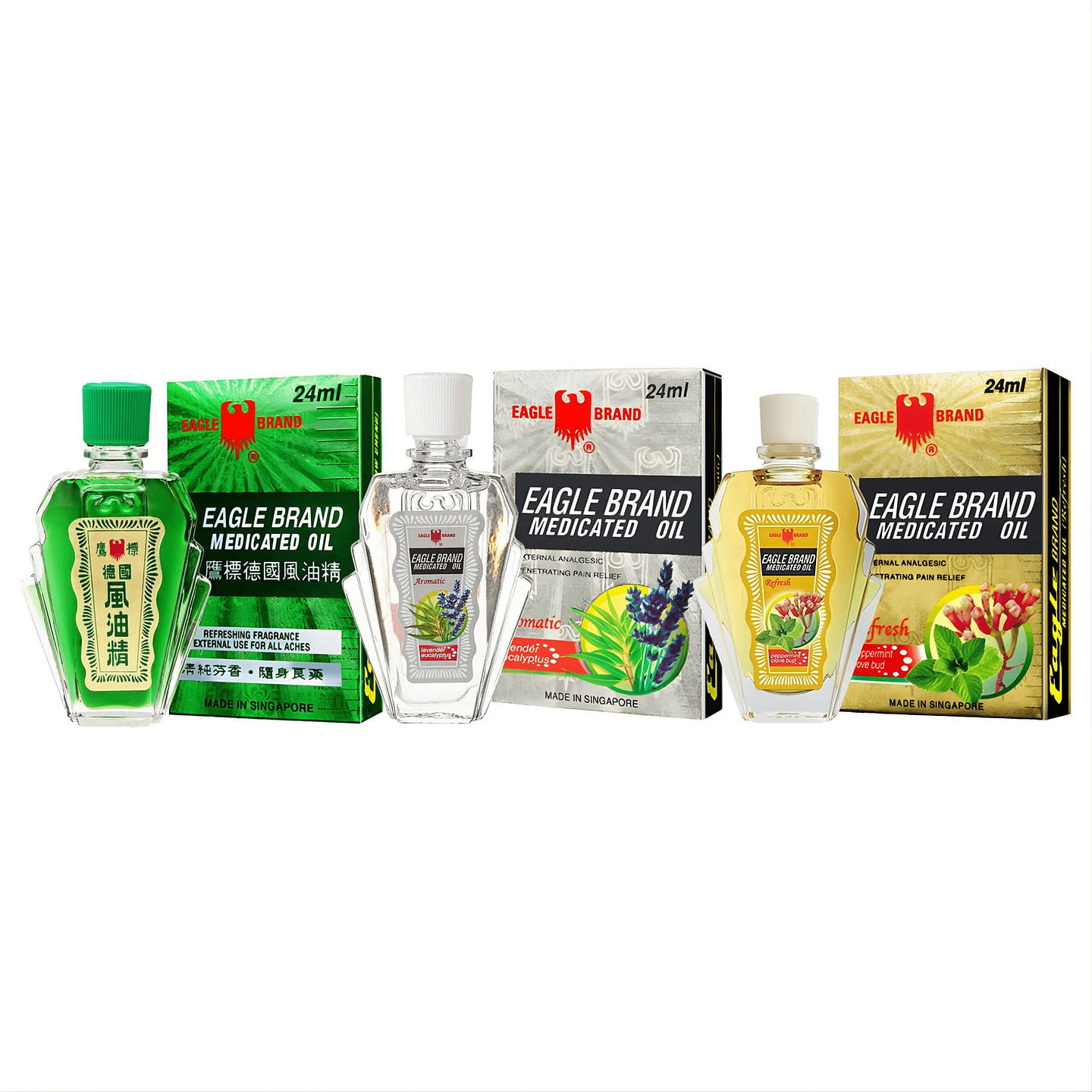 [EAGLE] Medicated Oil Combo- Mint-Lavender-Clove – 24 ml*3 pack