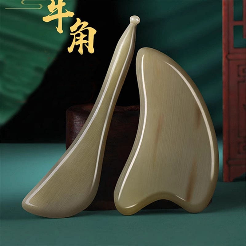 Cow Horn Tendon Massage Board Cow Horn Heart Shape Approx. 0.4-0.5cm 1 each