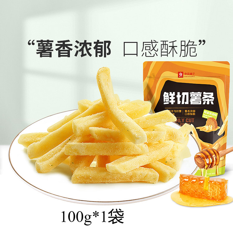 良品铺子薯片蜂蜜黄油味薯条 100g*1袋