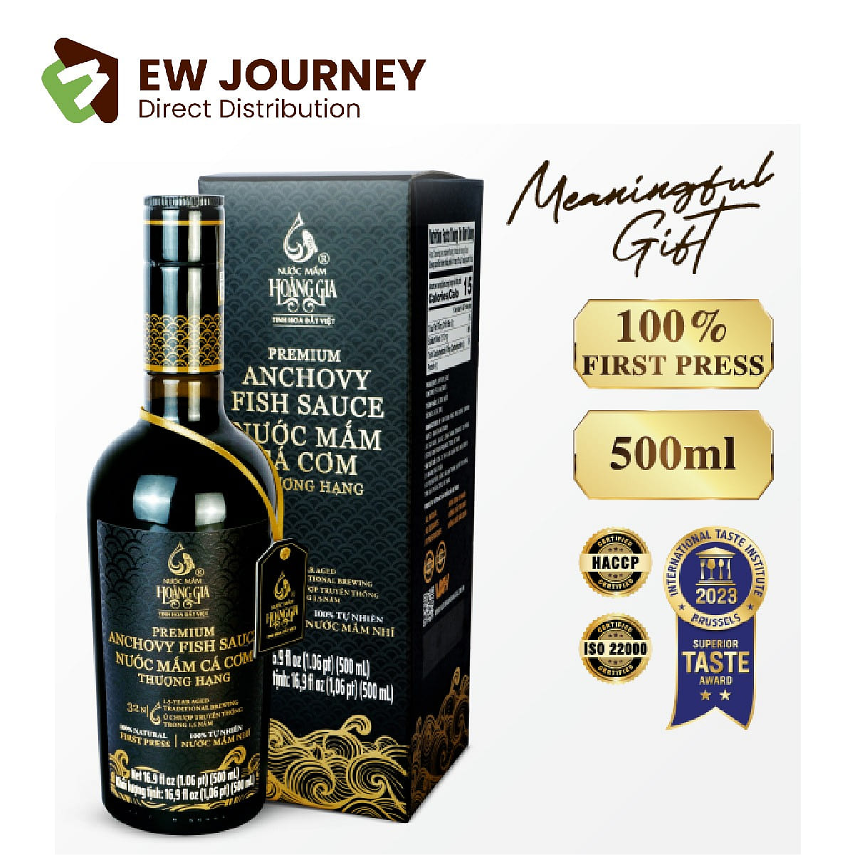 Hoang Gia Anchovy Premium Fish Sauce 500 ml 500 ml
