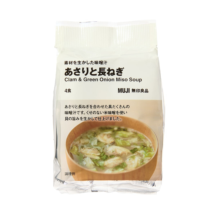 MUJI Green onion clam miso soup 4 servings 1 each