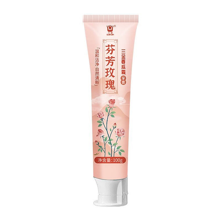 三金西瓜霜 牙膏 芬芳玫瑰 清新口气 100克