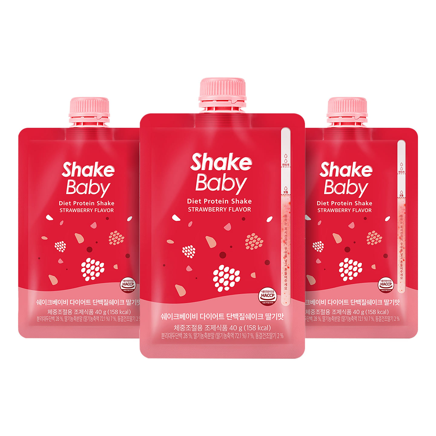 Korea Shake Baby Meal Replacement Travel Shake Strawberry 40gX3pcs 3 count