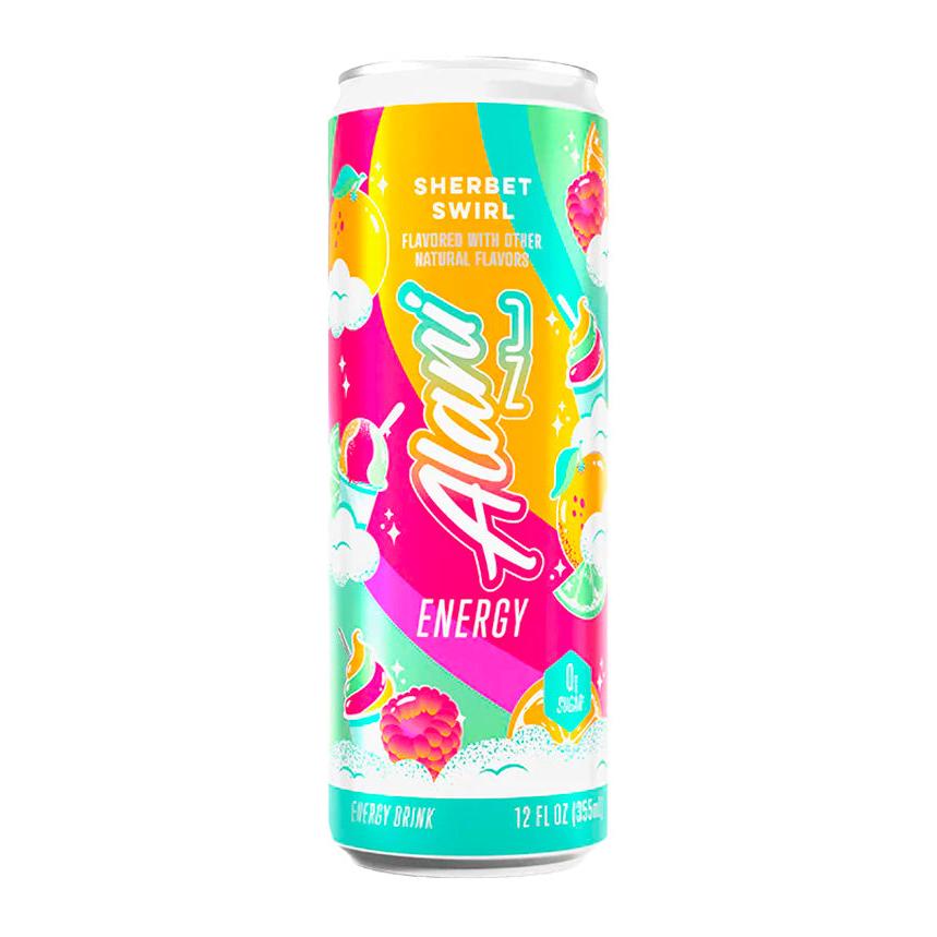 Alani Nu Energy Drink Sherbert Swirl 12oz Can 1 each