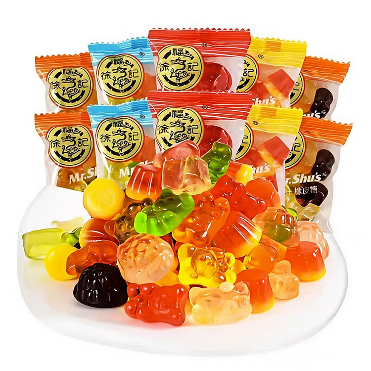 徐福记果汁橡皮软糖 混合口味年货糖果250g*1袋 250 克