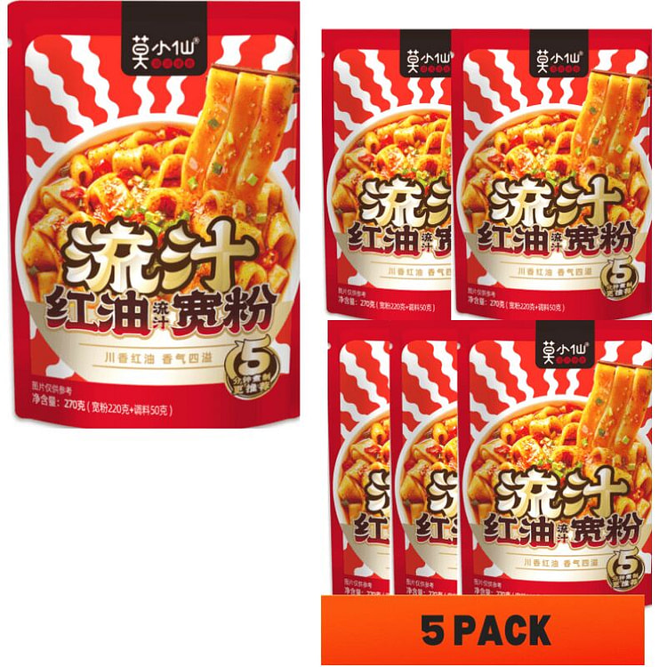 莫小仙 流汁宽粉（红油）270克*超值5袋