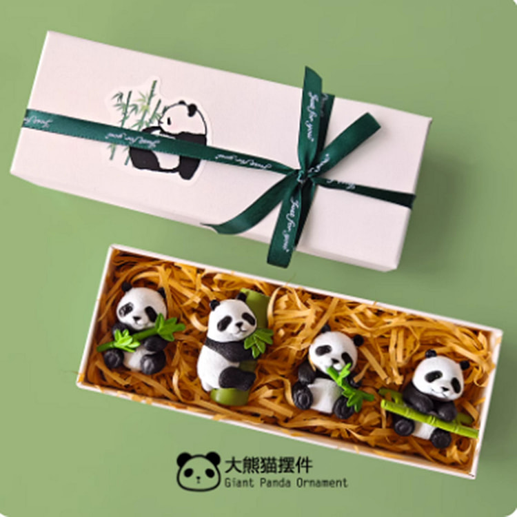 Chinese-style panda figurine 1 box