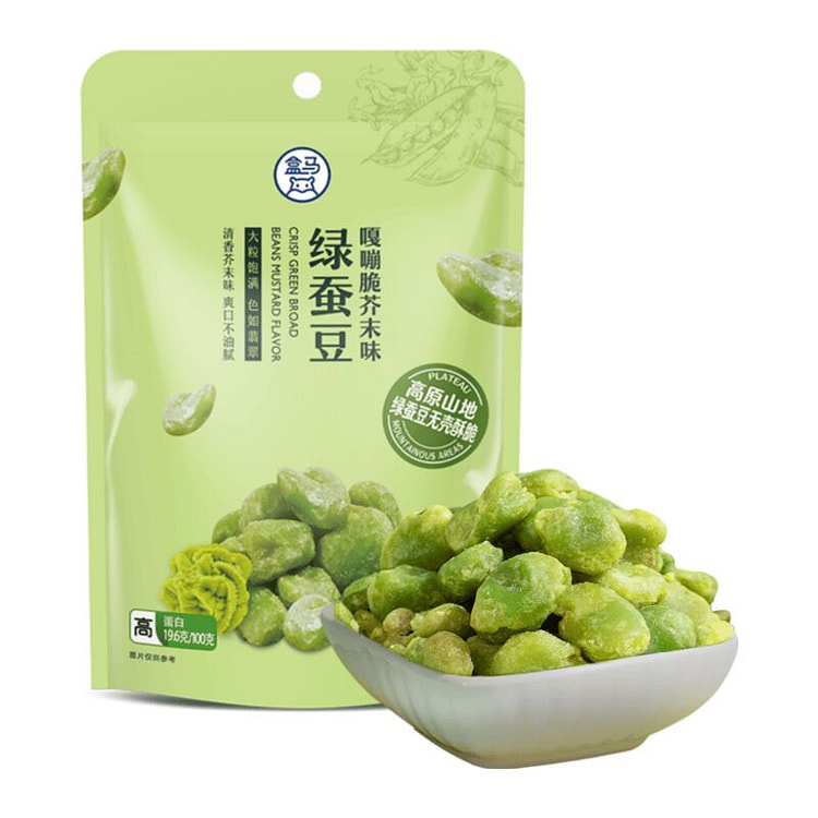 盒马 嘎嘣脆芥末味绿蚕豆 208 克