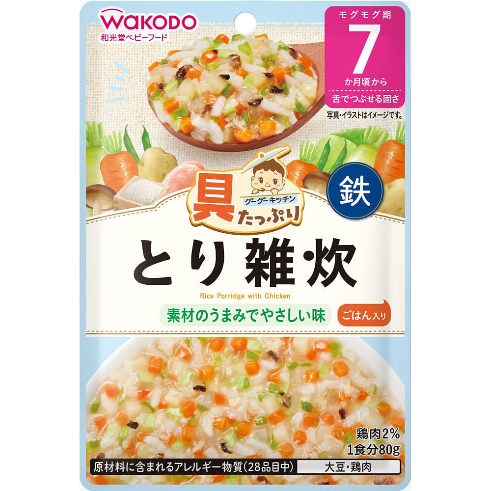 WAKODO Chicken Porridge with Plenty of Ingredients 80 g