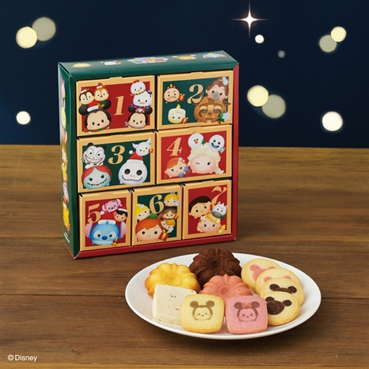 银座舒适角落Ginza Cozy Corner 2024圣诞限定 迪士尼联名 倒数7天日历蛋糕饼干礼盒 10个入 赏味期2025.1.6