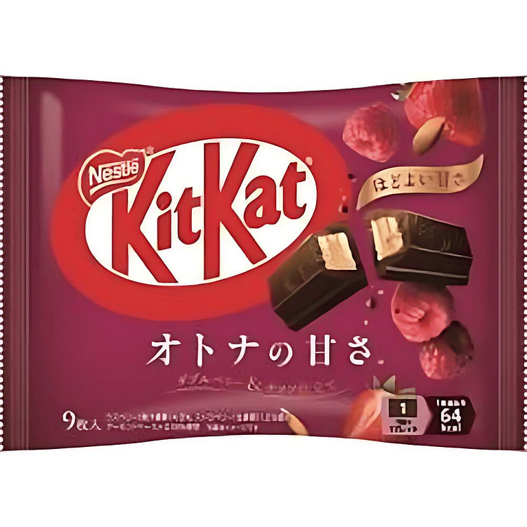 雀巢 KitKat巧克力威化双重浆果和坚果风味9片 1 个