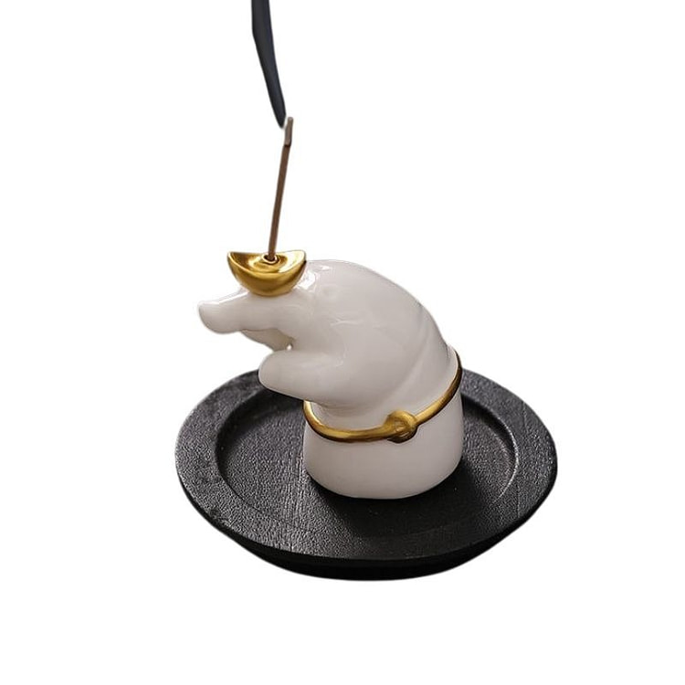 元禾 陶瓷元宝小手香插摆件 1个 1 份