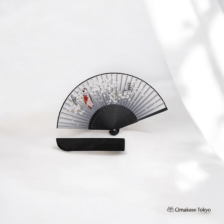 TOuWA Folding Fan-Beauty Painting Gray 110 g