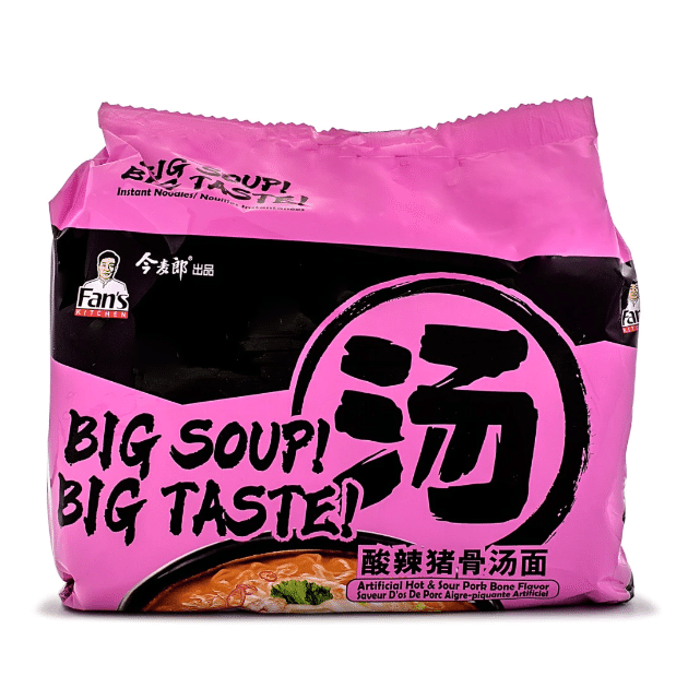 JinMaiLang Fan’s Kitchen Instant Noodles, Hot and Sour Pork Bone Flavor 5pks 1 each