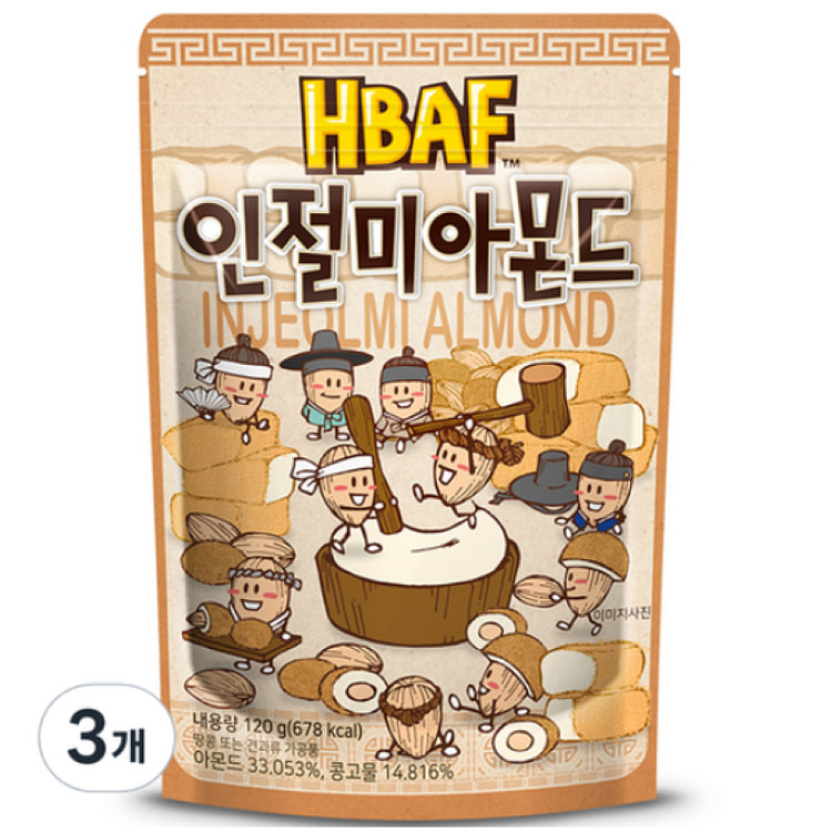 [韩国 直接配送] 年糕杏仁 120g，3个