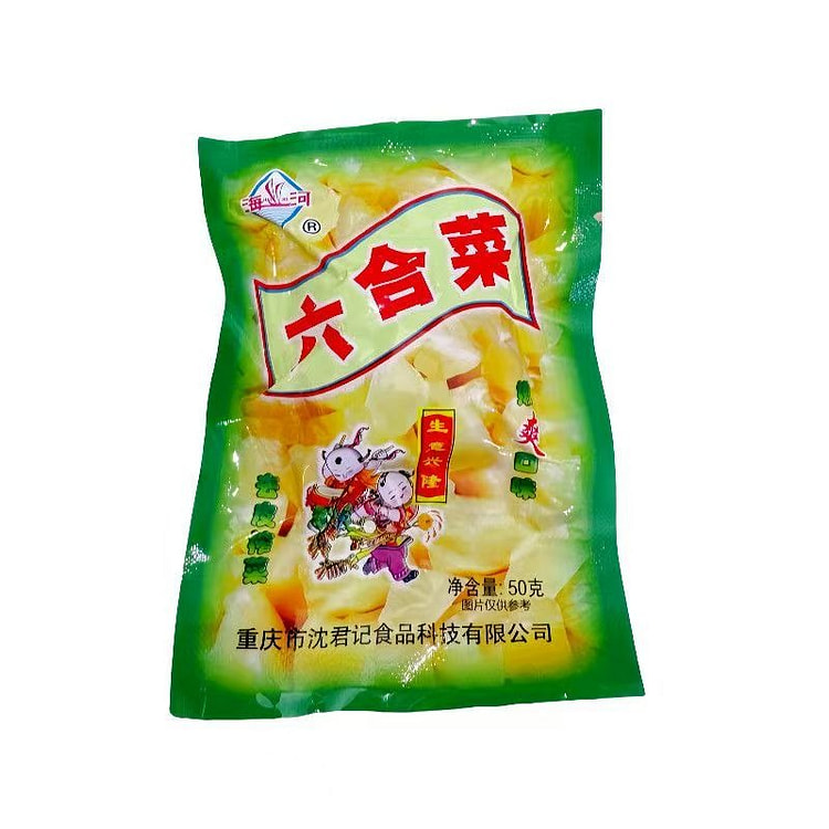 六合菜去皮榨菜芯榨菜块潮汕小菜老牌子 50 克