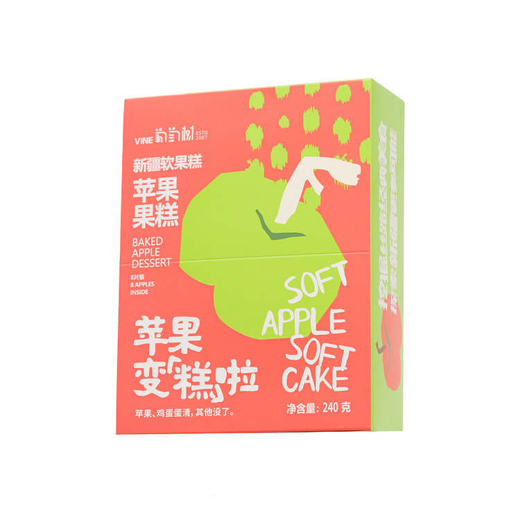 葡萄树 苹果软果糕中式软糕点心零食 240g*1盒