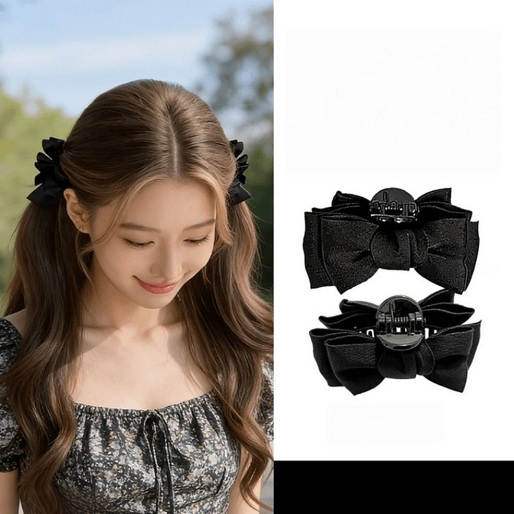Fairy Ear Side Hair Clips 7cm Black 1 Pair 1 each