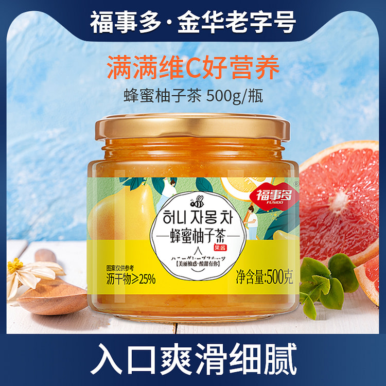 福事多 蜂蜜柚子茶500g*1罐