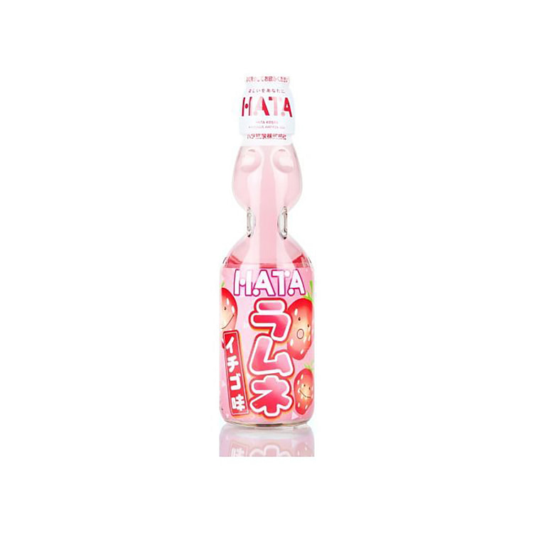 Hata-Kosen Glass Bottle Strawberry Ramune Soda