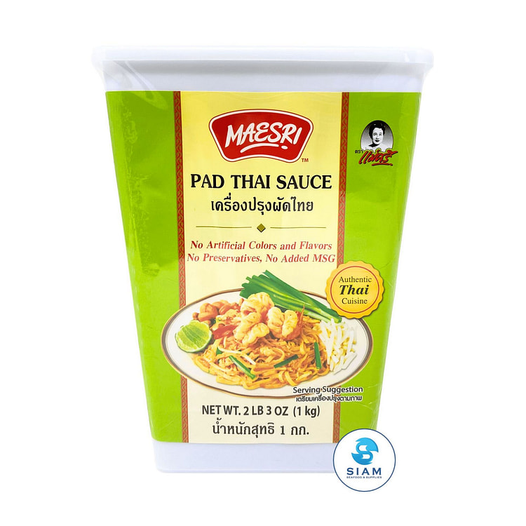 MaeSri Pad Thai Sauce, Vegetarian, Size L, 1kg 2.2 lb