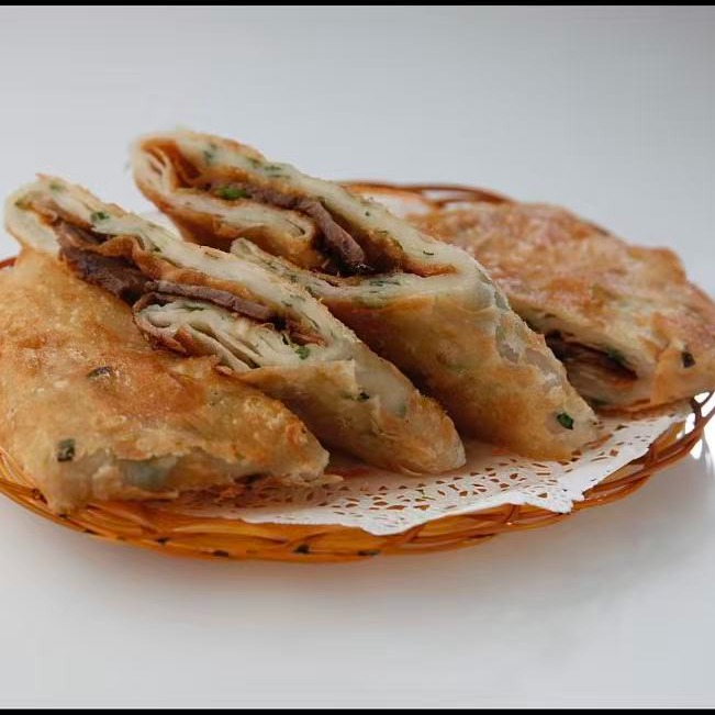 Scallion Pancake w. Sliced Beef 1 each