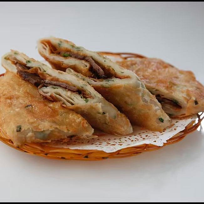 Scallion Pancake w. Sliced Beef 1 each
