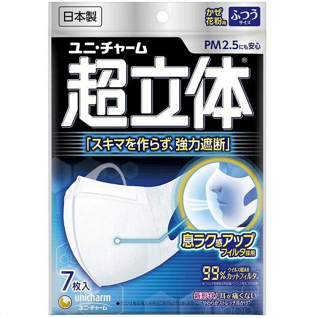 Adult 3D Face Mask 7 count