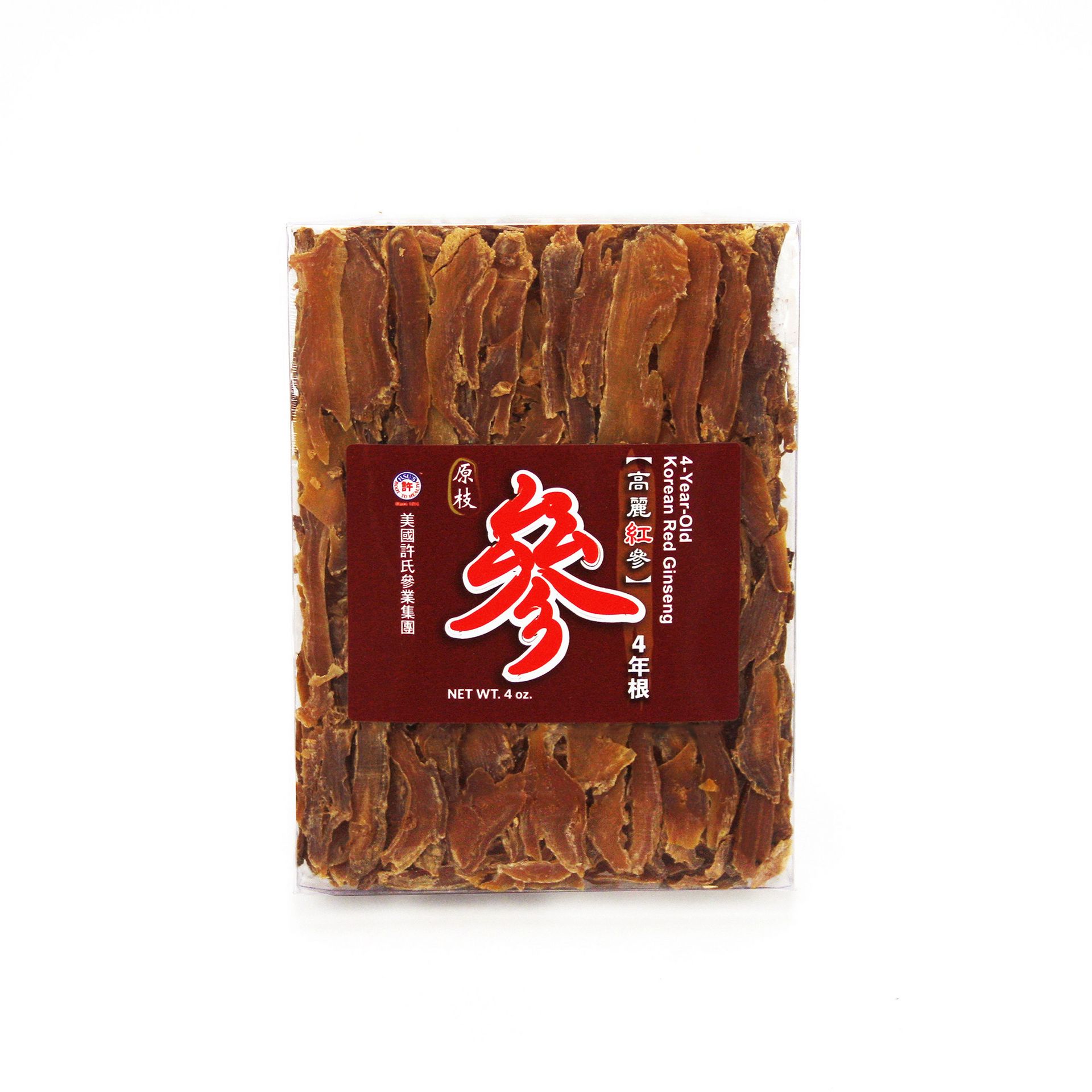 许氏高丽红参原枝片(4年参) 4 盎司