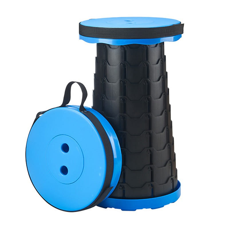 Portable folding stool camping chair (blue) 2 lb