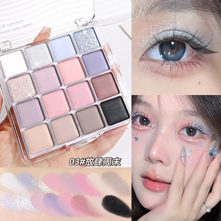 16-Shade Sunset Magic Eyeshadow Palette 03# 1 count