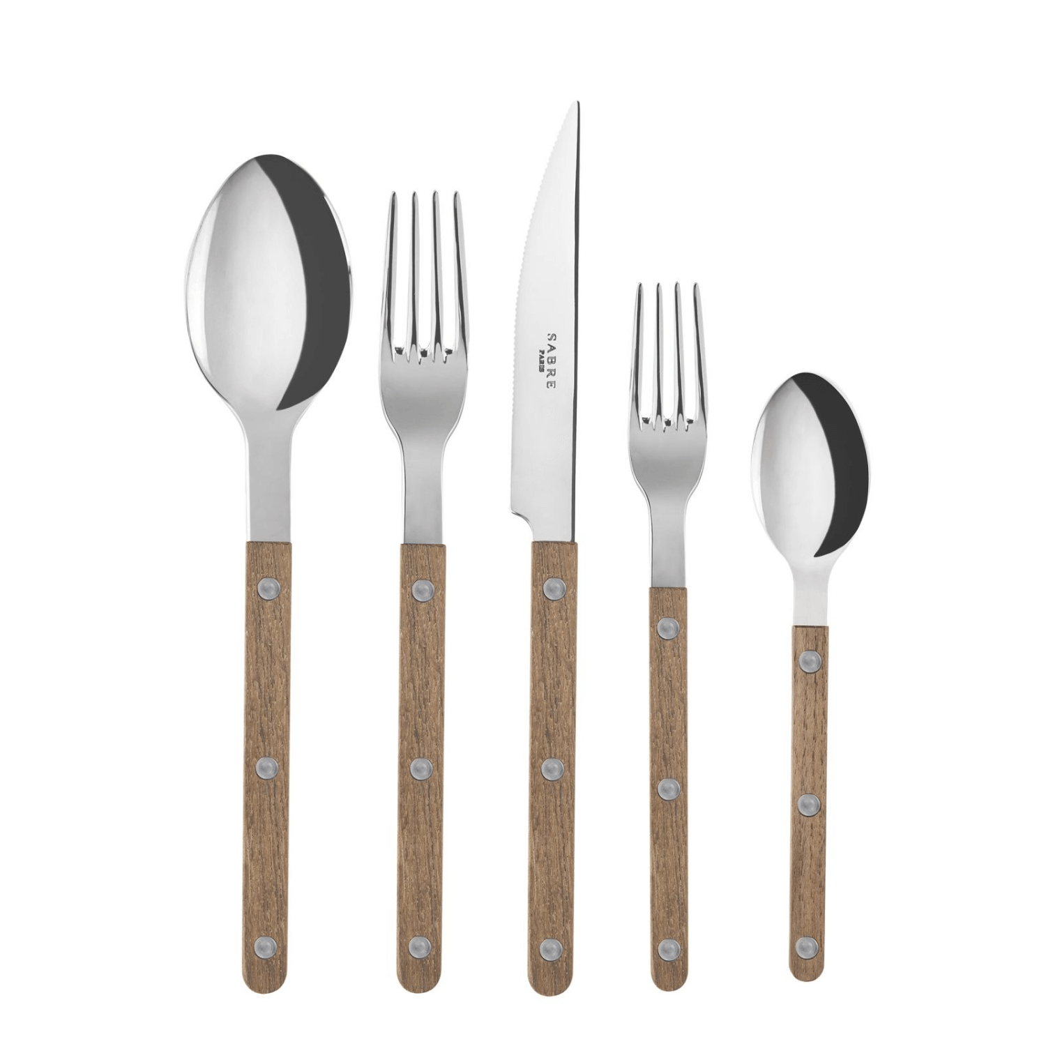 Sabre Bistrot Flatware Solid (5pcs) - Teak / Shiny 1 ケース