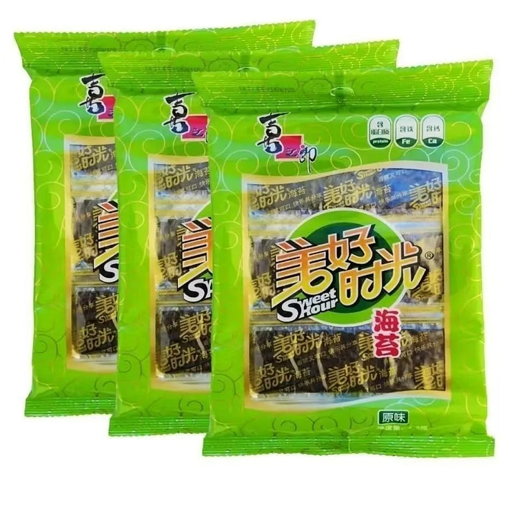 喜之郎海苔美好时光原味即食紫菜4.5g*3袋 13.5 克