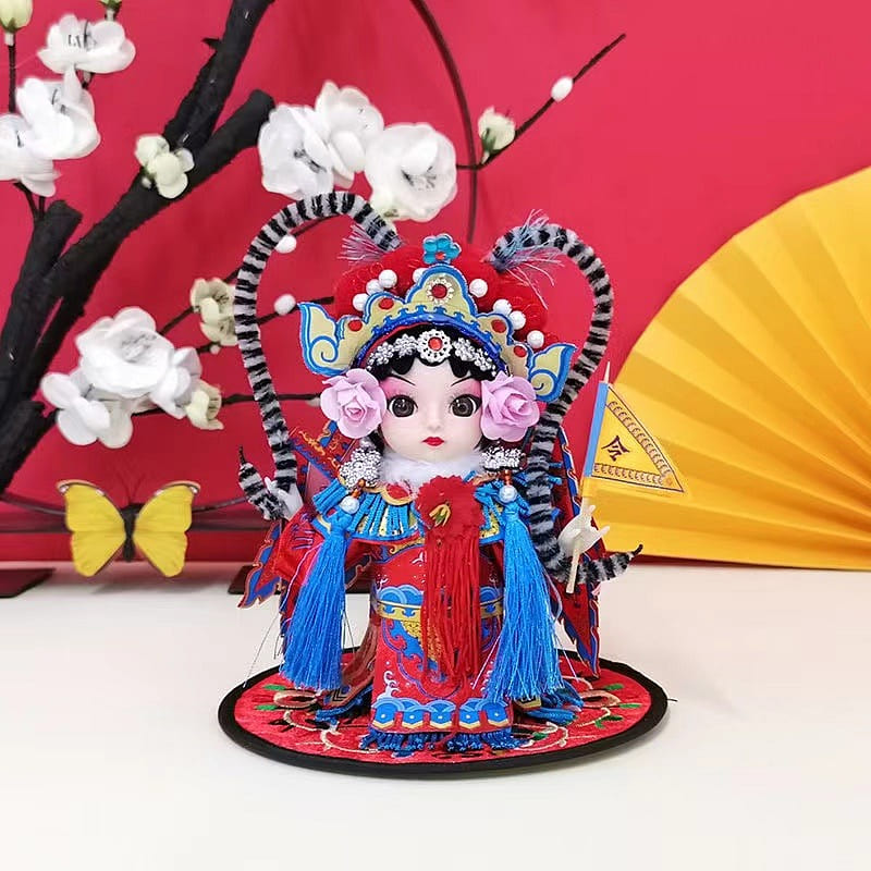 Handmade Peking Opera Figurine – Silk Cloth Doll for Home Decor and Gifts-01 150 g