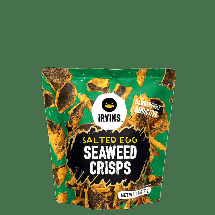Irvins Salted Egg Seaweed Crisps Chips 50g 1 count