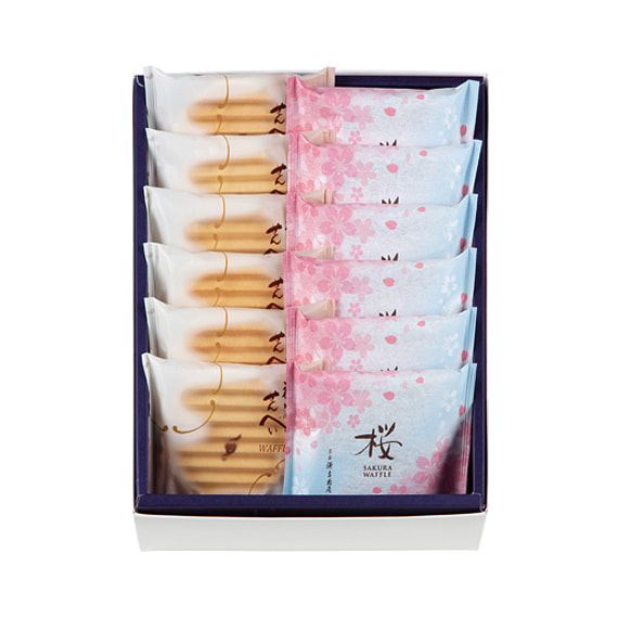 宗家 源吉兆庵 桜ヴァッフェル 詰合せ　12枚入 1 箱