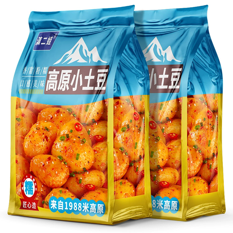 滇二娃鲜辣+烧烤14个604g小土豆