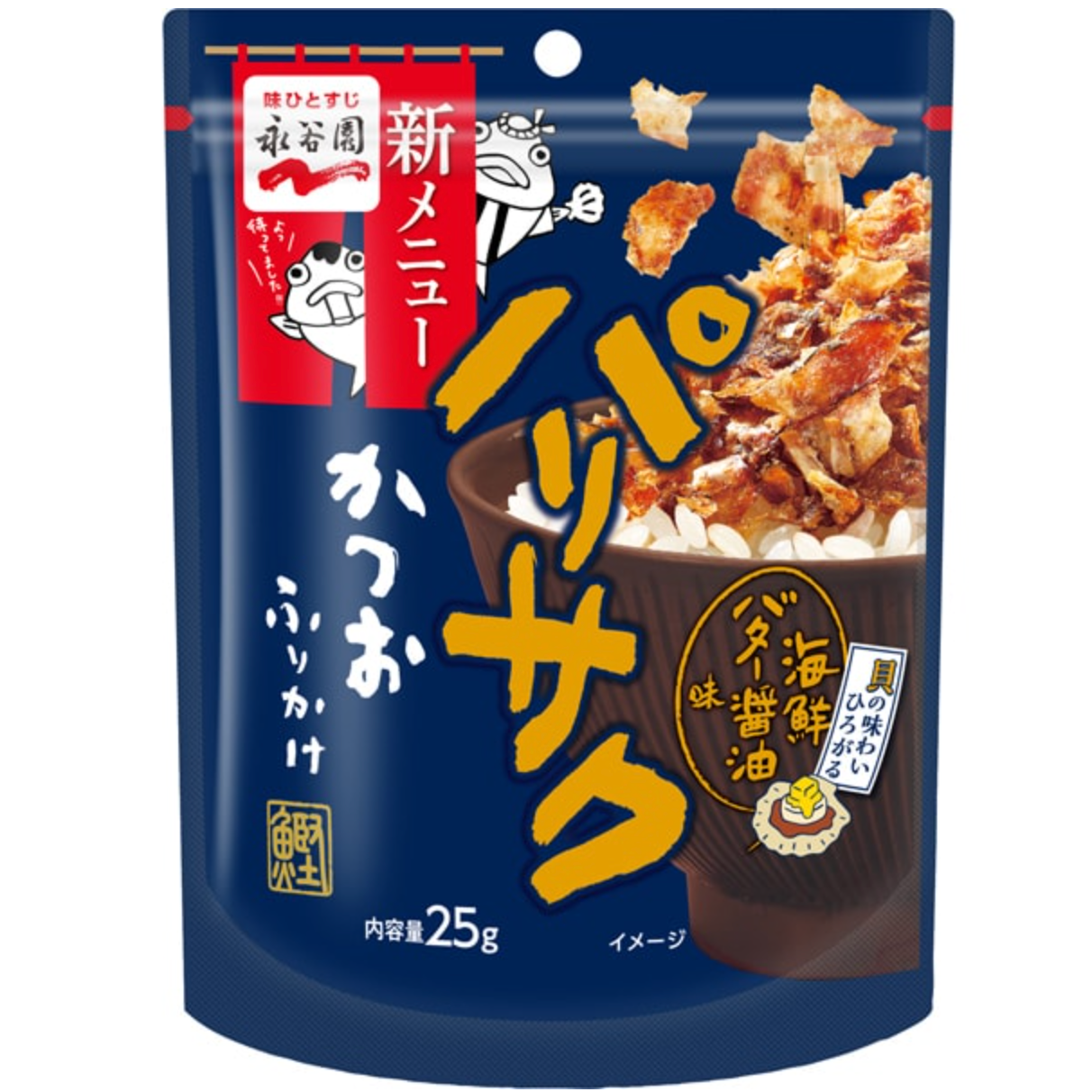 【日本直邮】永谷园 鲣鱼香松拌饭小料 黄油酱油海鲜风味 25g 25 克