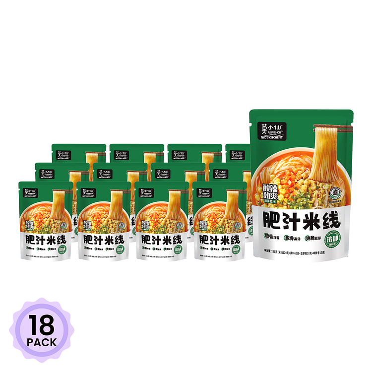 莫小仙 肥汁米线（含响铃卷，豆芽） 221 克*18 包