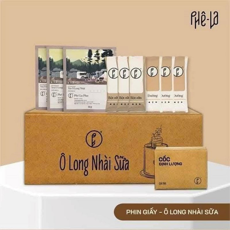 乌龙茉莉奶夹心纸咖啡 Wū lóng mòlì