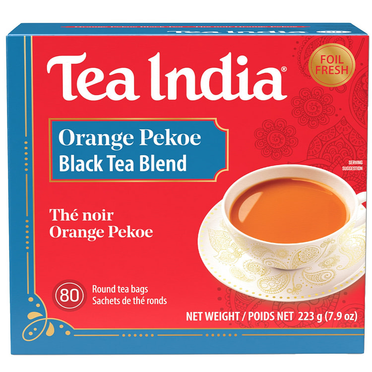 Tea India Orange Pekoe Tea Bags 80ct 1 box