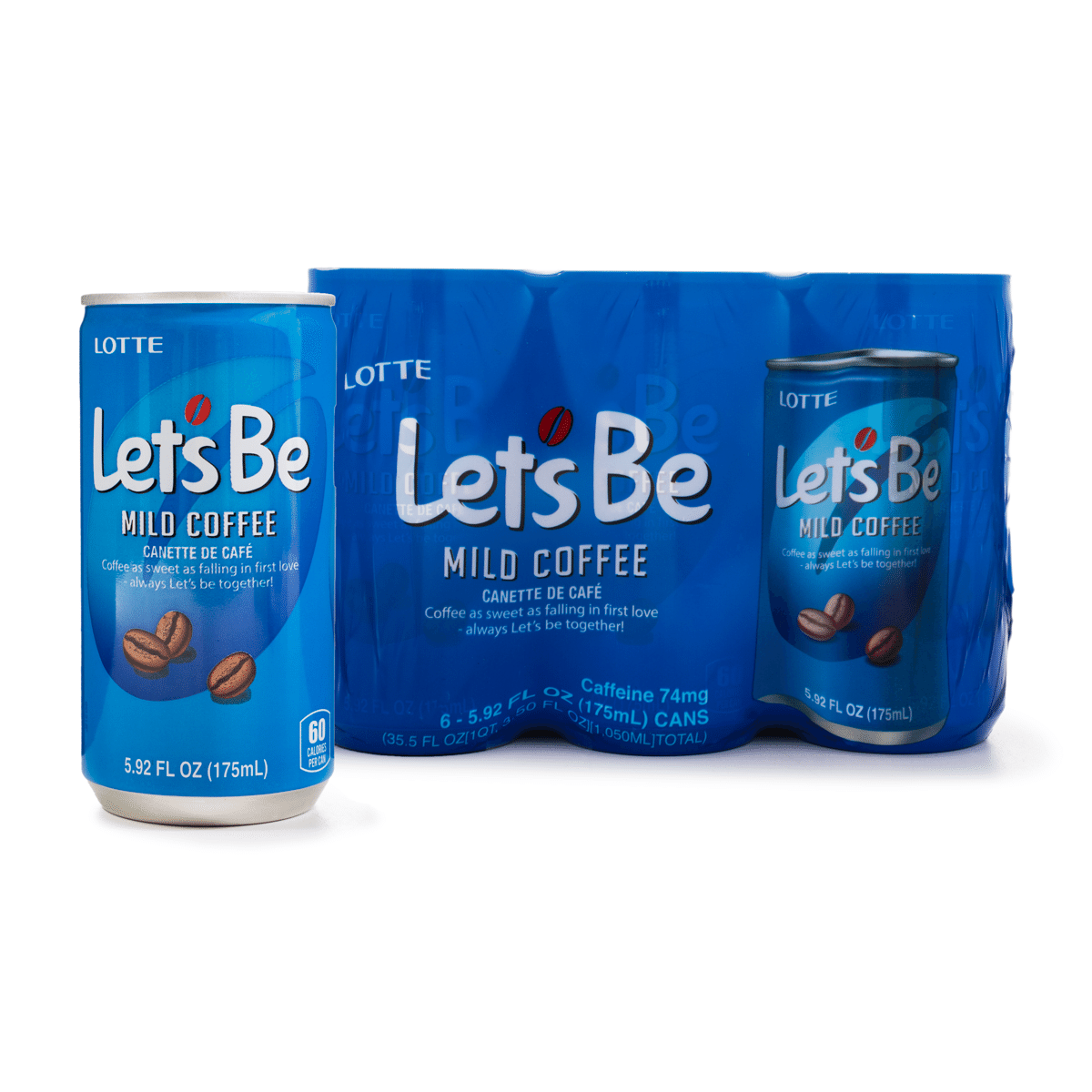 LOTTE Let's Be Mild Coffee 175 ml*6 cans
